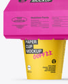 Paper Coffee Cups Carrier Mockup