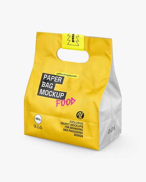 Paper Food Bag Mockup