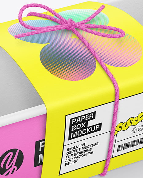 Paper Food Tray in Sleeve Mockup