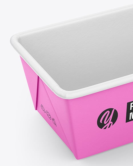 Paper Food Tray in Sleeve Mockup