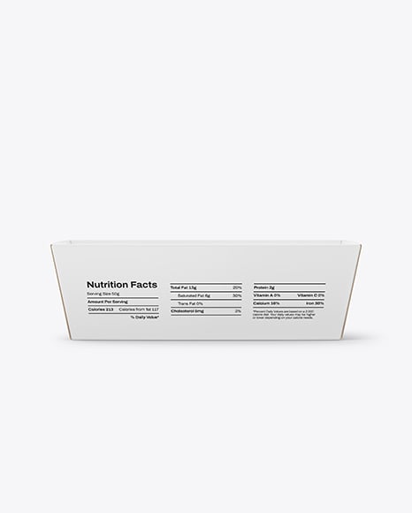 Paper Food Box with Clear Plastic Lid in Sleeve Mockup