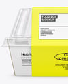 Paper Food Box with Clear Plastic Lid in Sleeve Mockup