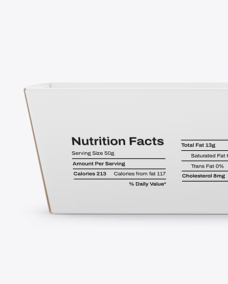 Paper Food Box with Clear Plastic Lid in Sleeve Mockup