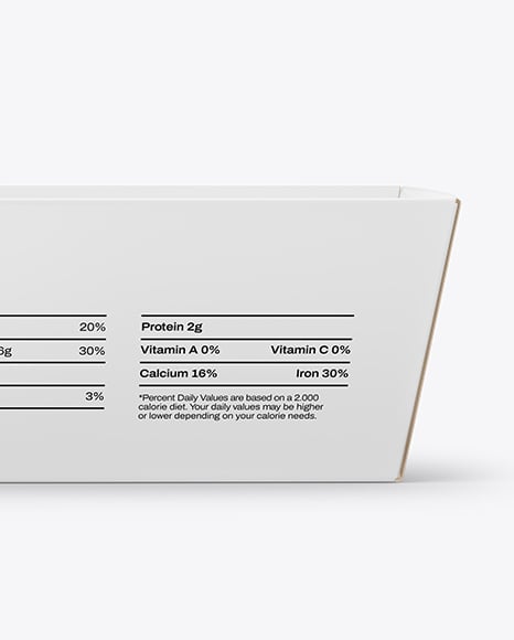 Paper Food Box with Clear Plastic Lid in Sleeve Mockup