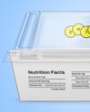 Paper Food Box with Clear Plastic Lid in Sleeve Mockup