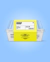 Paper Food Box with Clear Plastic Lid in Sleeve Mockup