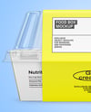 Paper Food Box with Clear Plastic Lid in Sleeve Mockup