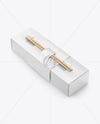 Paper Sushi Box with Wooden Chopsticks Mockup