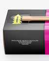 Paper Sushi Box with Wooden Chopsticks Mockup