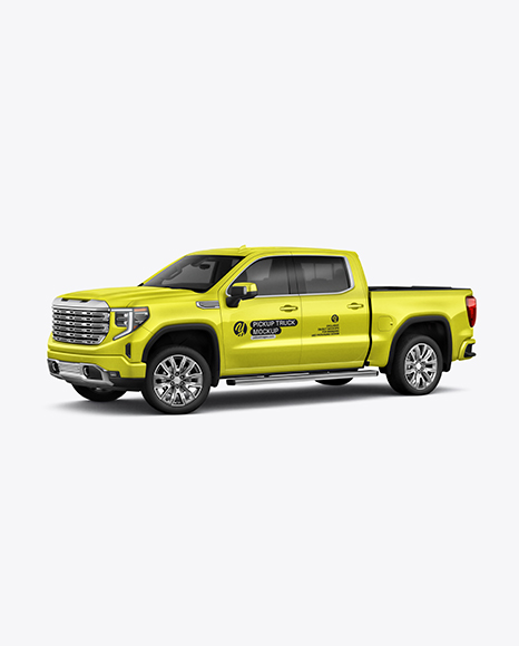 Pickup Truck Mockup - Half Side View