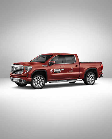 Pickup Truck Mockup - Half Side View