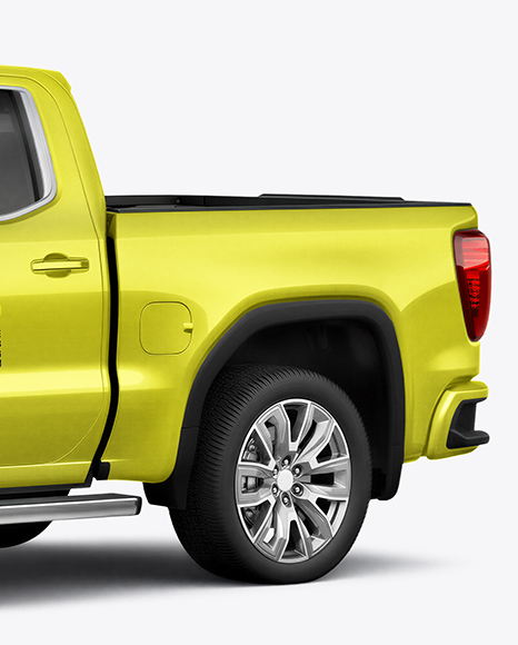 Pickup Truck Mockup - Half Side View