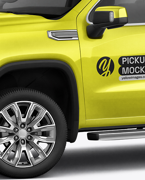 Pickup Truck Mockup - Half Side View