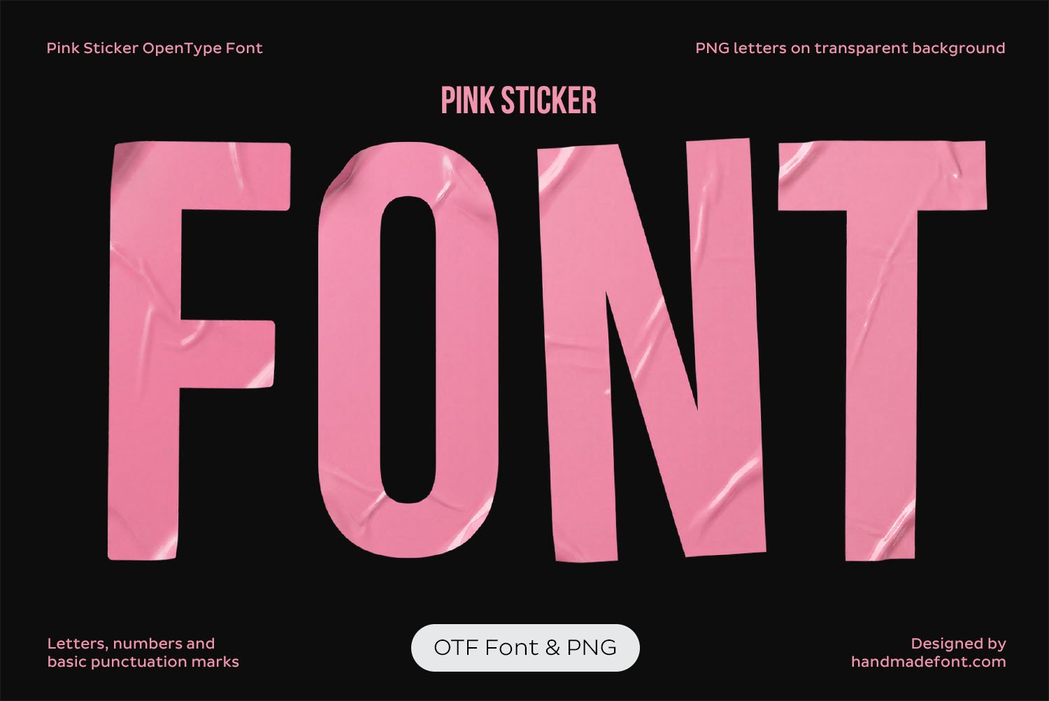 Pink Sticker Font