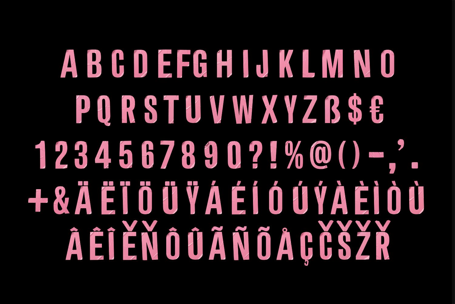 Pink Sticker Font