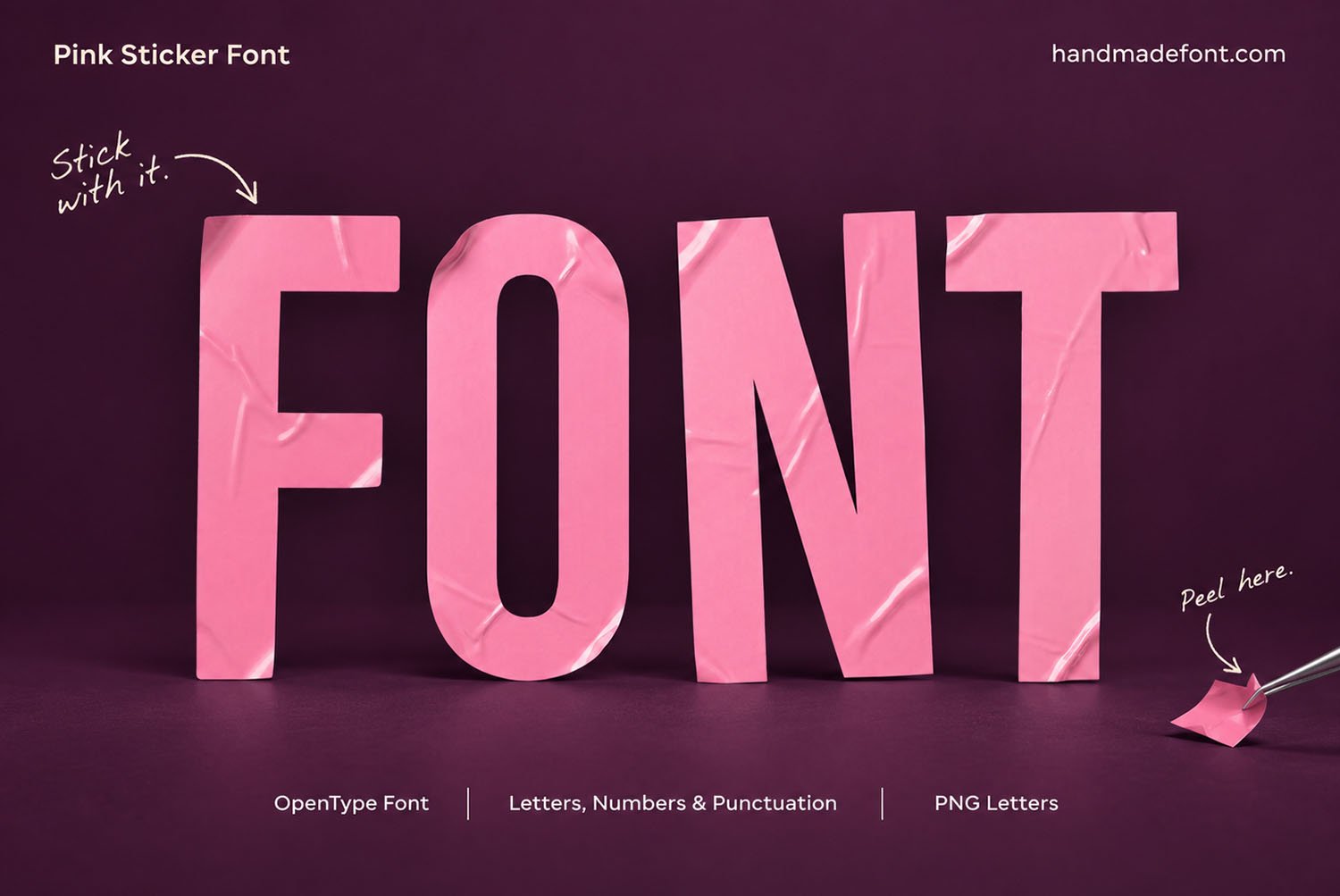 Pink Sticker Font