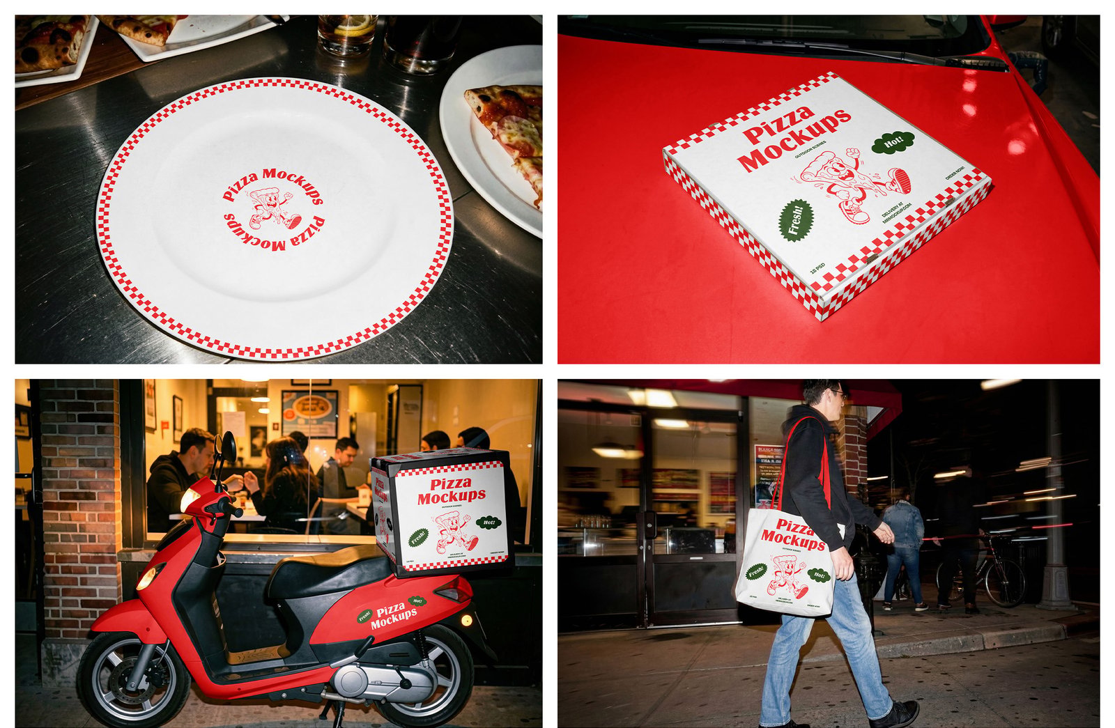 Pizza Mockups - Restaurant Scenes