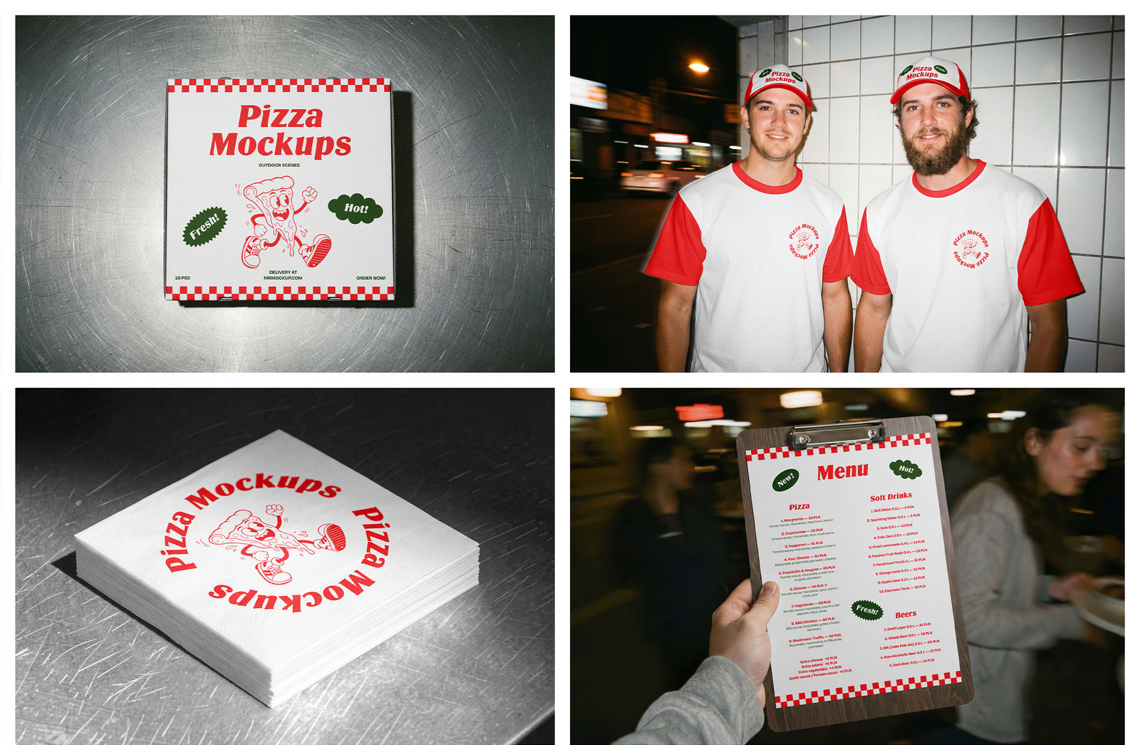 Pizza Mockups - Restaurant Scenes
