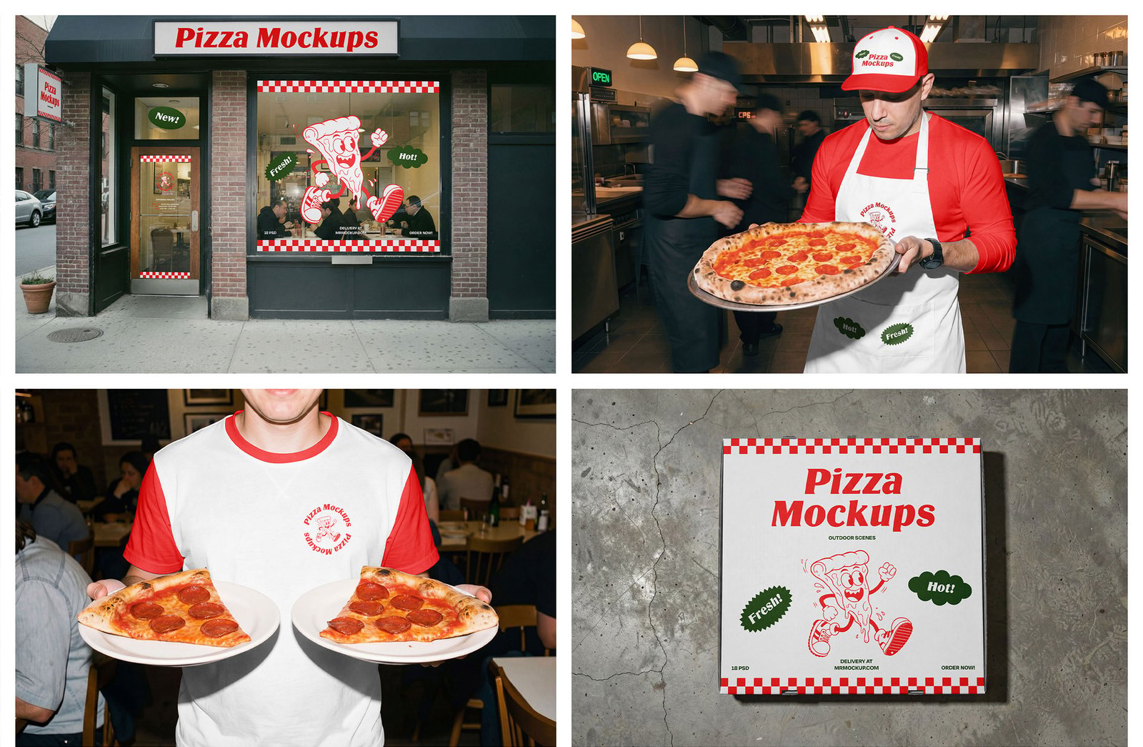 Pizza Mockups - Restaurant Scenes