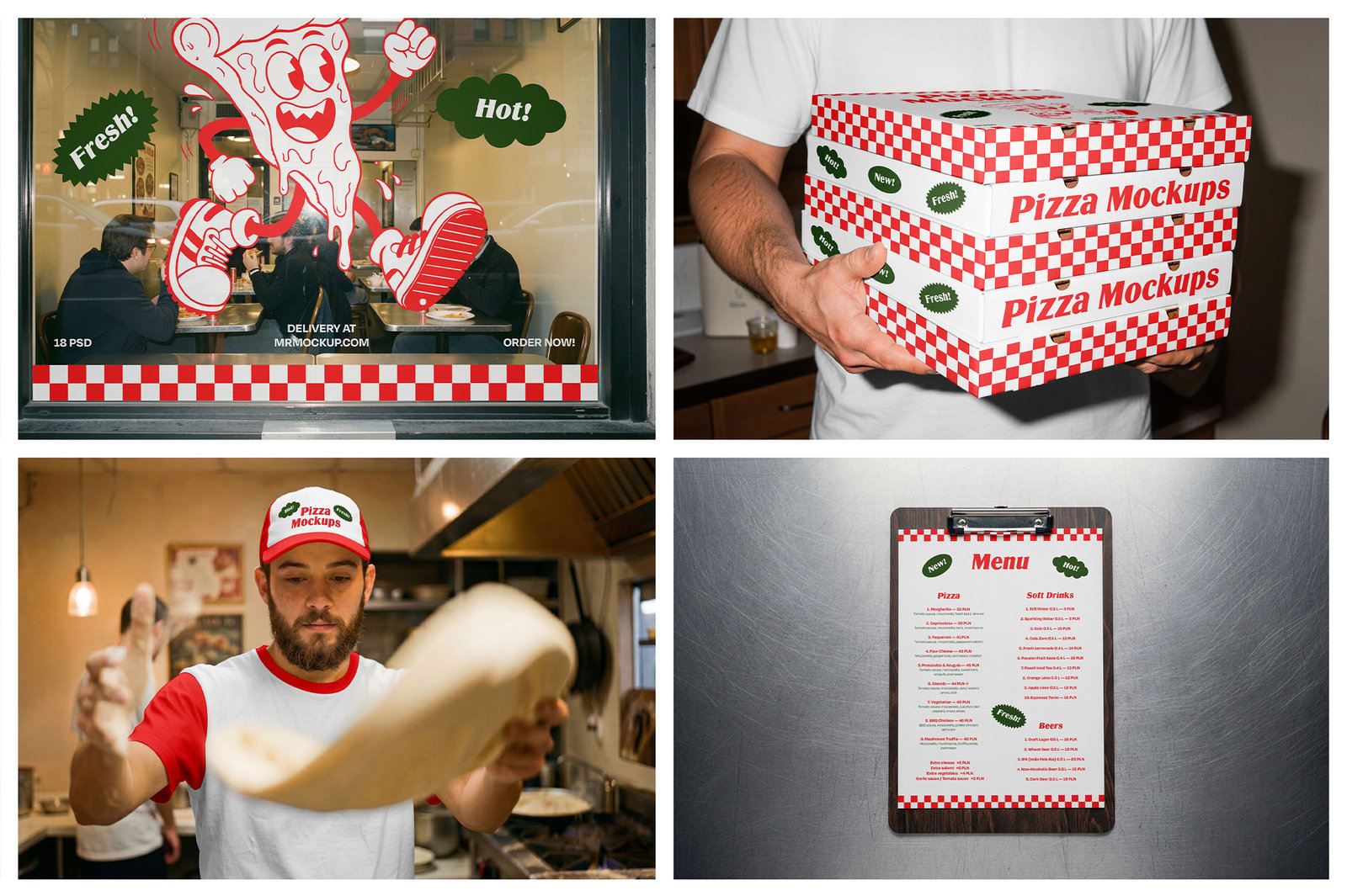Pizza Mockups - Restaurant Scenes