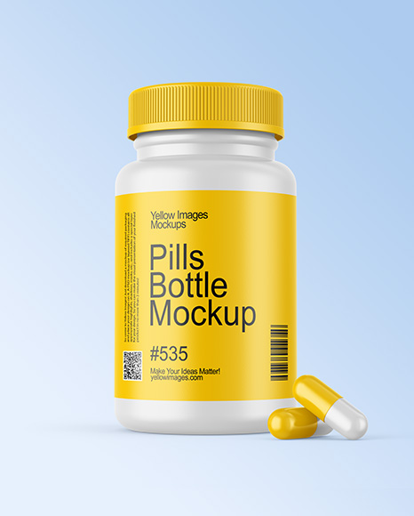Plastic Pill Bottle Mockup