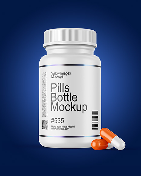 Plastic Pill Bottle Mockup