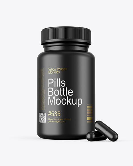 Plastic Pill Bottle Mockup