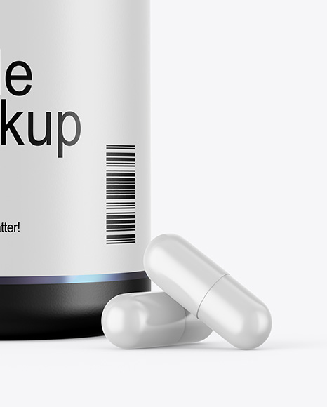 Plastic Pill Bottle Mockup