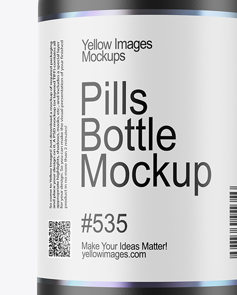 Plastic Pill Bottle Mockup