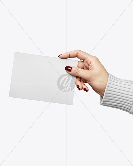 Postcard in a Hand Mockup