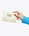 Postcard in a Hand Mockup