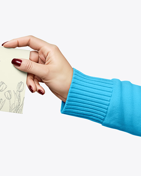 Postcard in a Hand Mockup
