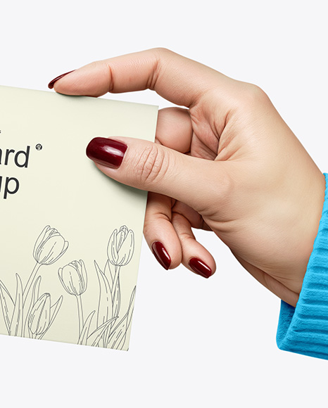 Postcard in a Hand Mockup