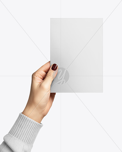 Postcard in a Hand Mockup