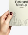 Postcard in a Hand Mockup