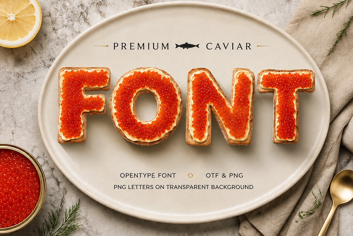 Premium Caviar Font
