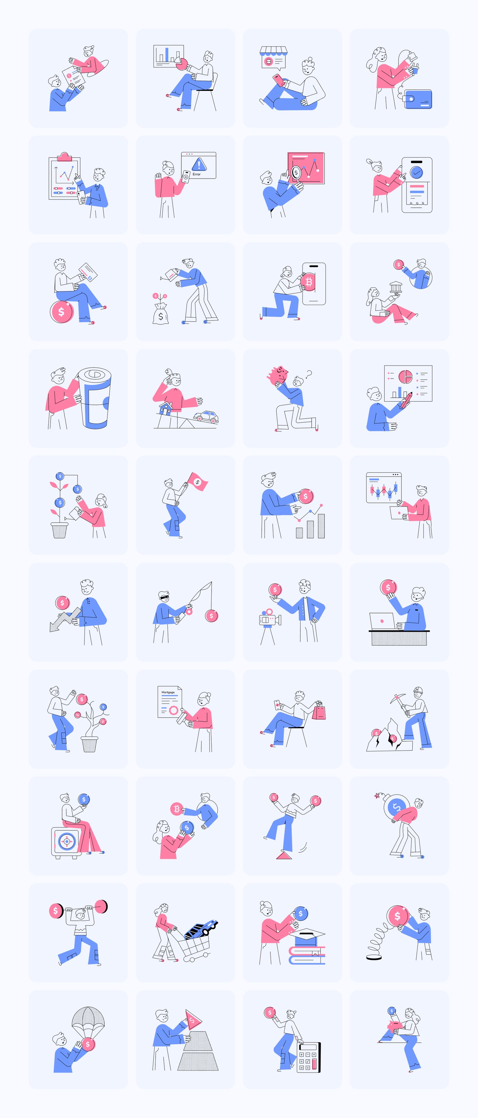 Professional Growth Illustration Bundle