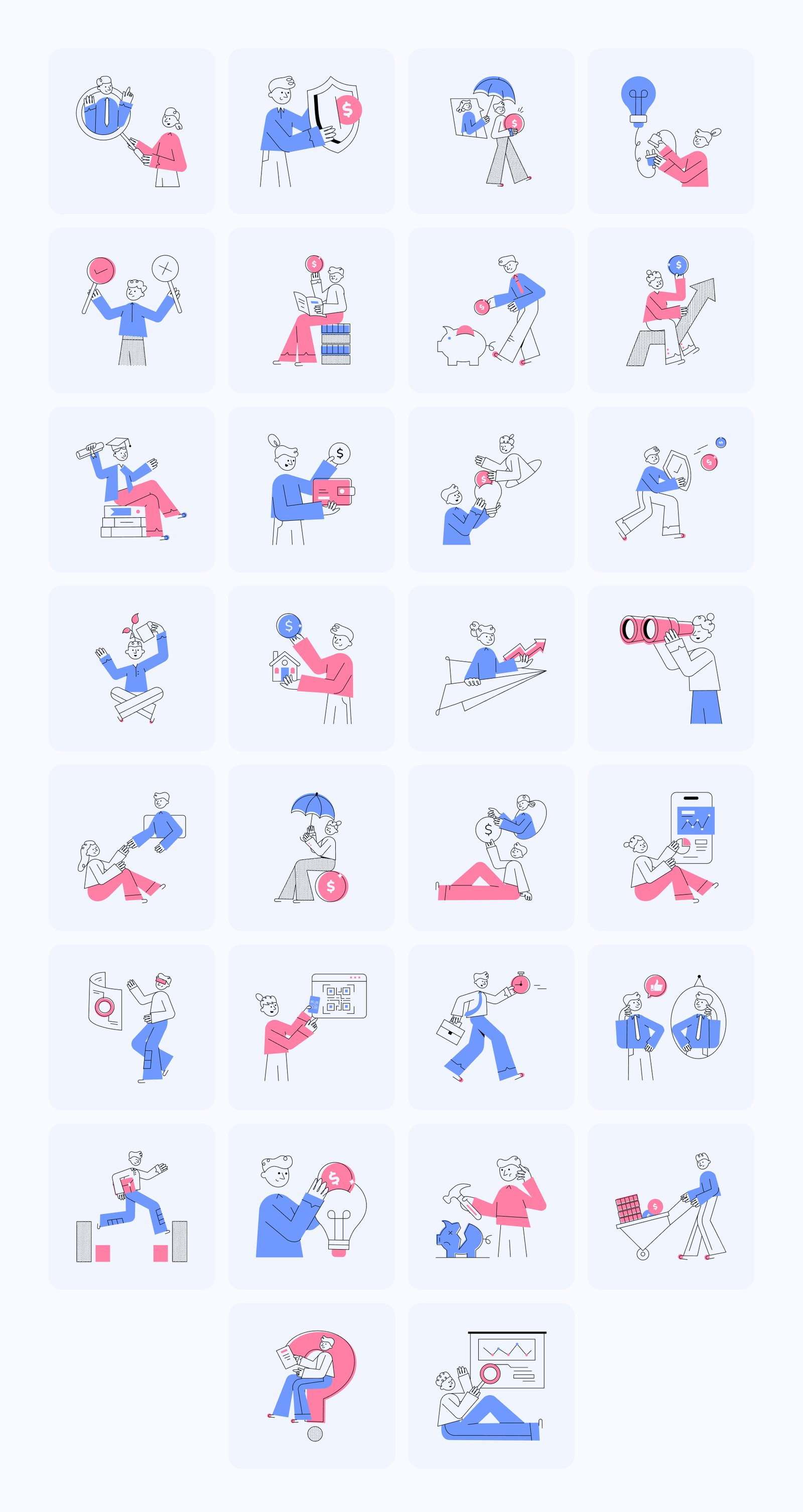 Professional Growth Illustration Bundle