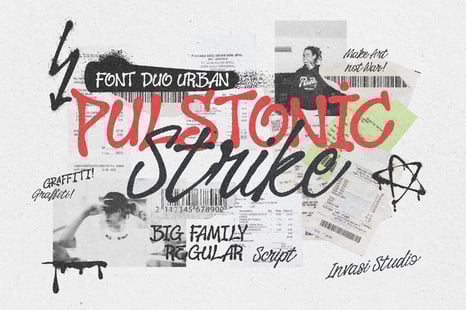 Pulstonic Strike – Urban Font Duo - Fonts