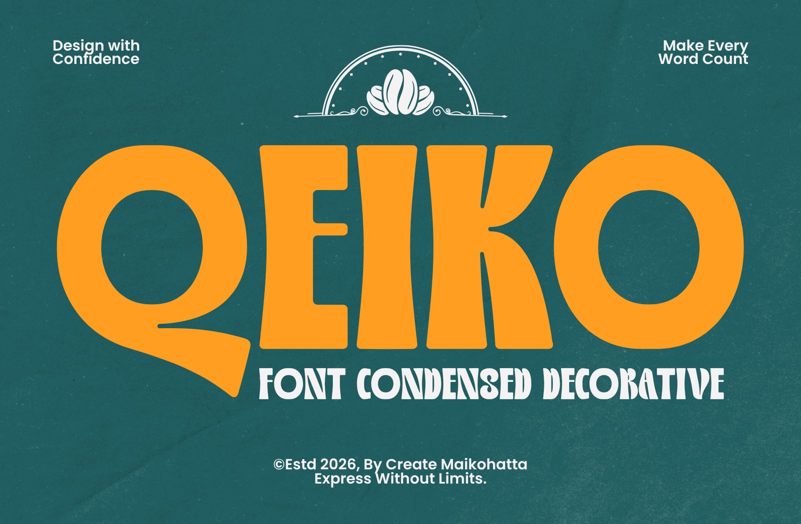 Qeiko – Bold Condensed Decorative Font