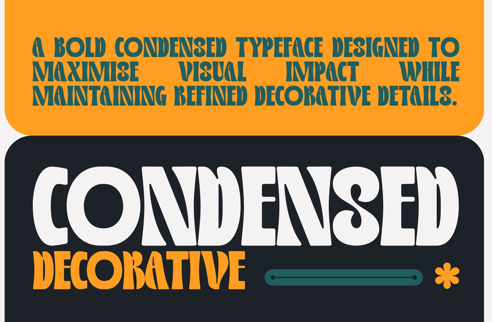 Qeiko – Bold Condensed Decorative Font