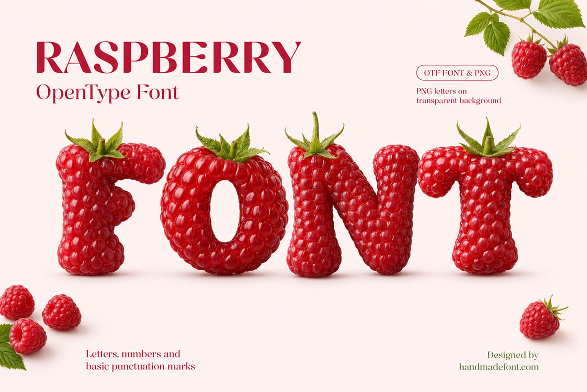 Raspberry Font