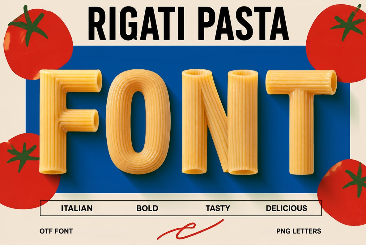 Rigati Pasta Font