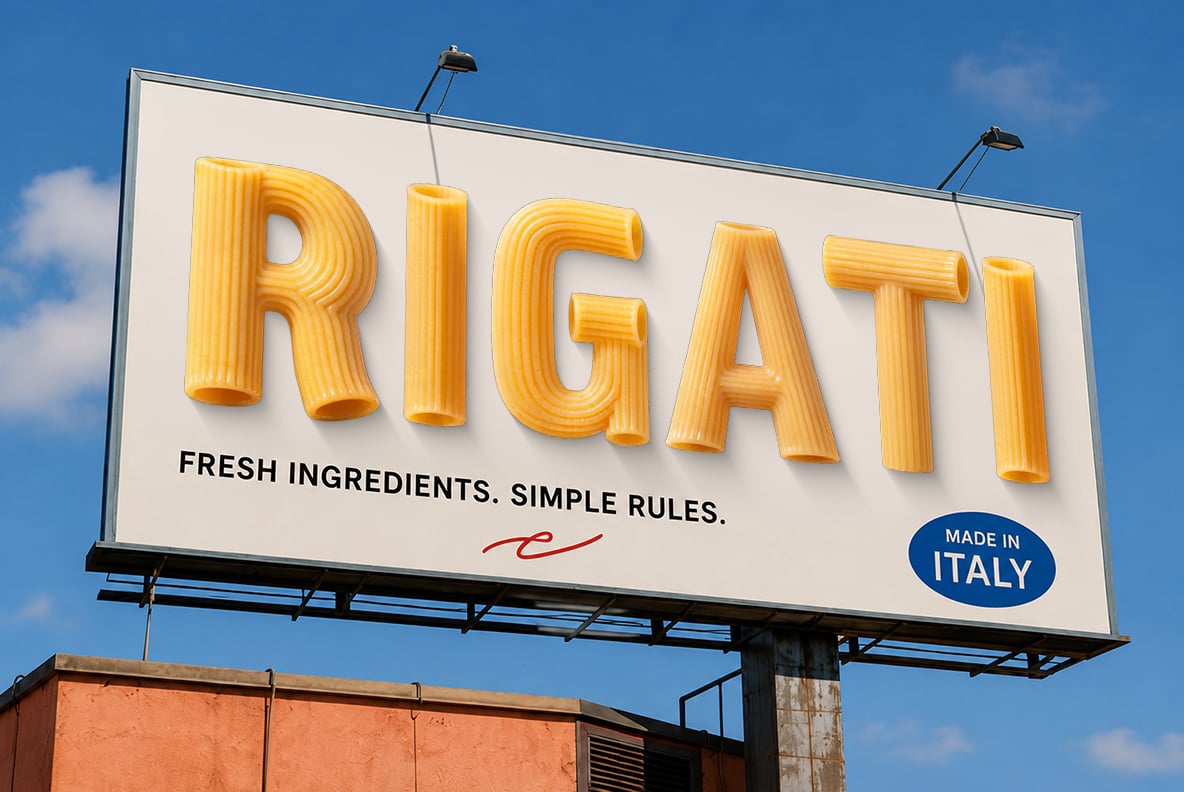 Rigati Pasta Font
