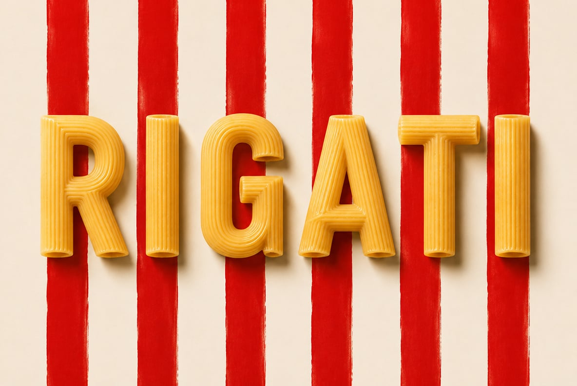 Rigati Pasta Font