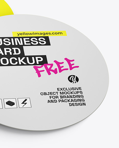 Circle Business Cards Mockup