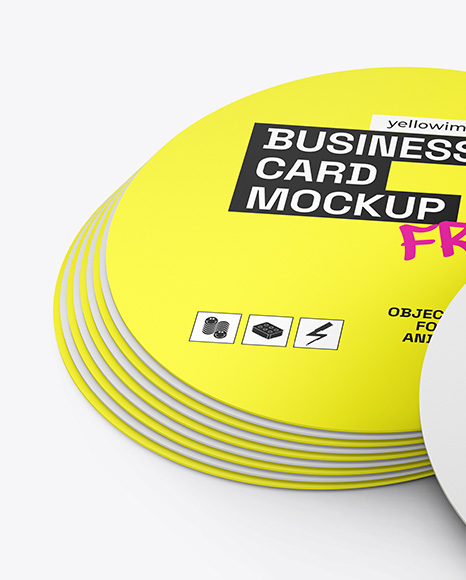 Circle Business Cards Mockup