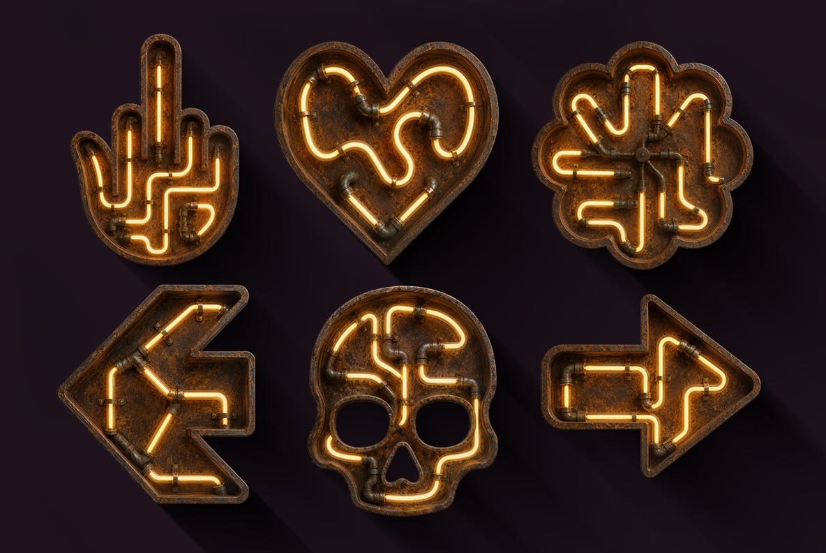 Rusty Neon Font