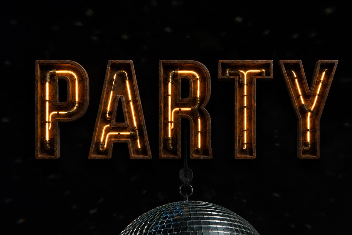 Rusty Neon Font