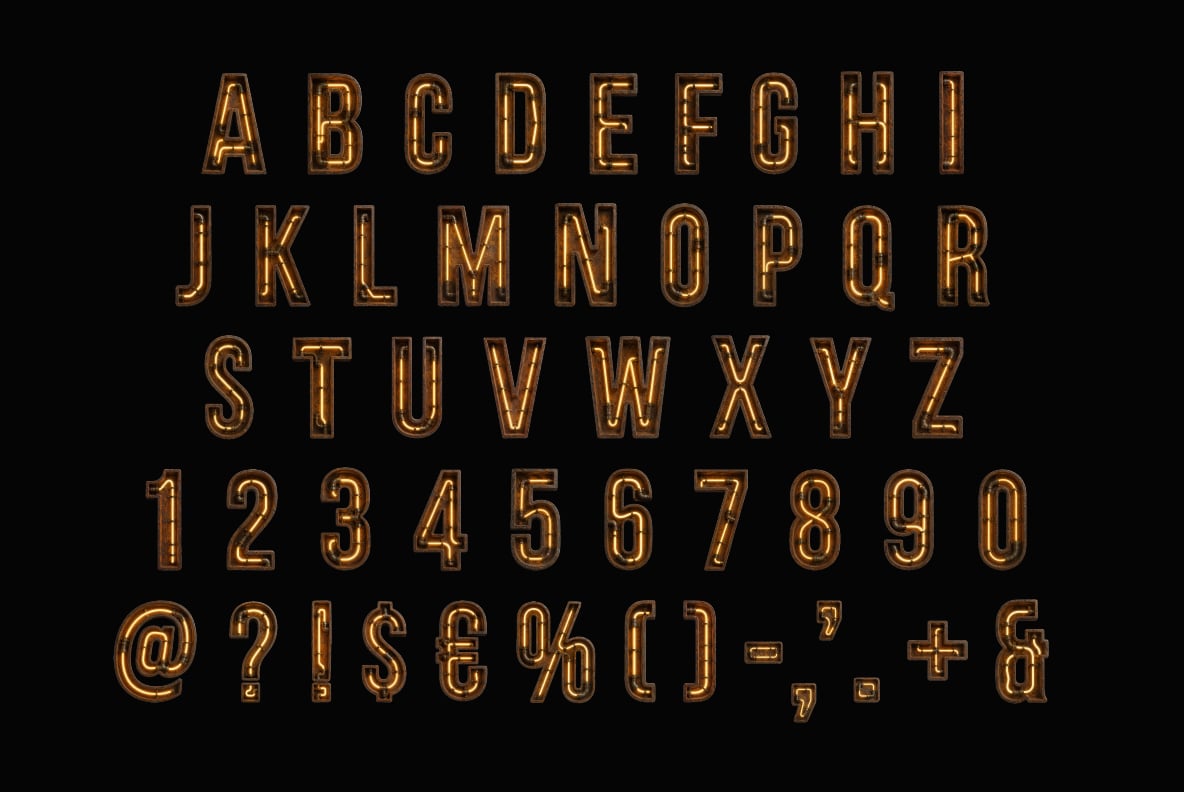 Rusty Neon Font